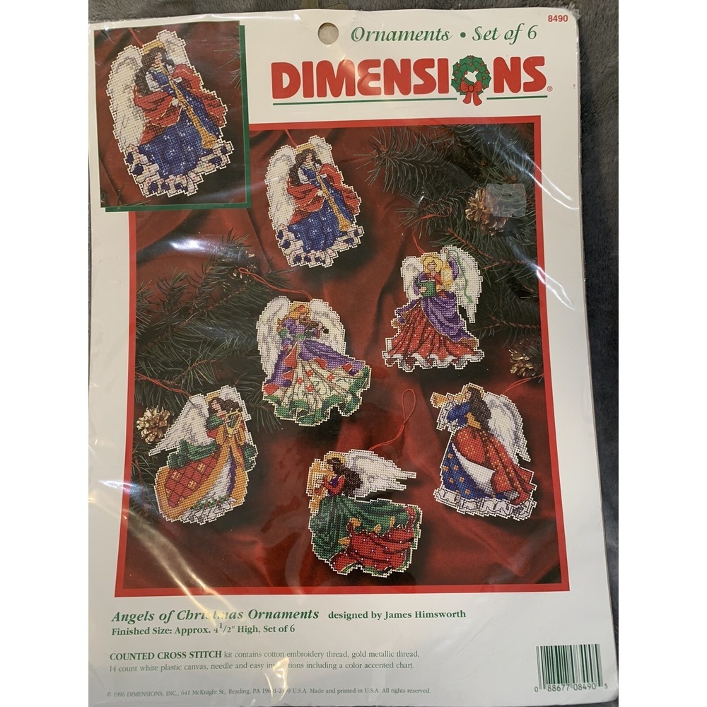 Dimensions 8490 James Himsworth Angels of Christmas Ornaments (6) Cross Stitch